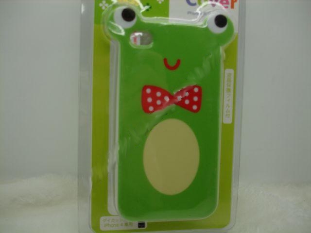 Apple Iphone 4G CARTOON CASE-FROG SOFT COVER CASE Casing