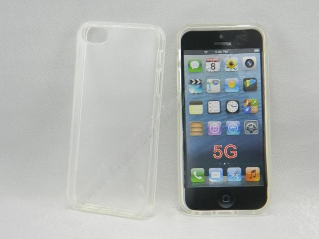 Apple iPhone 5 White Transparent Silicon Soft Tpu Case