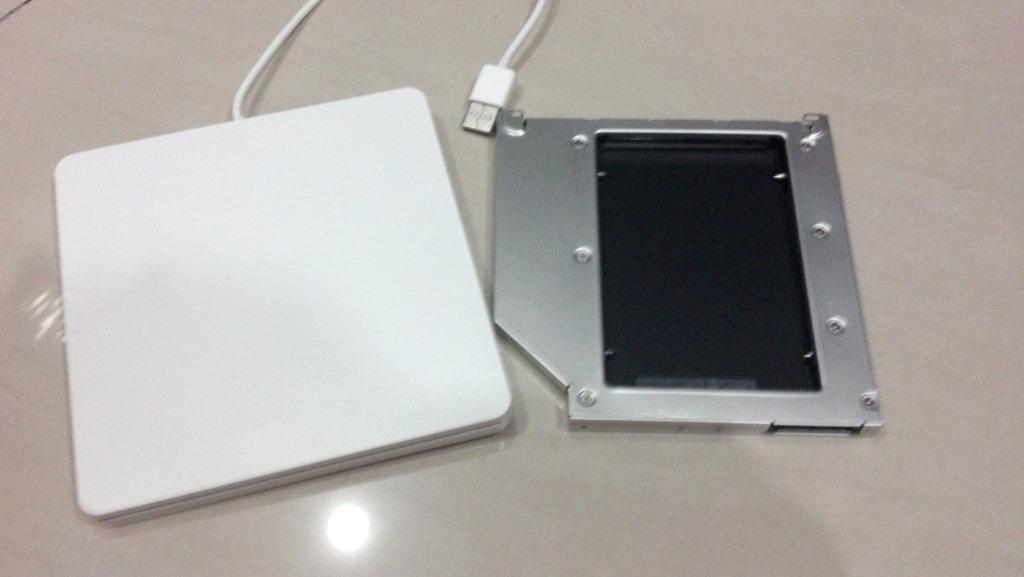 Apple Macbook Pro Mac 2nd hdd Module Caddy + Superdrive USB Enclosure