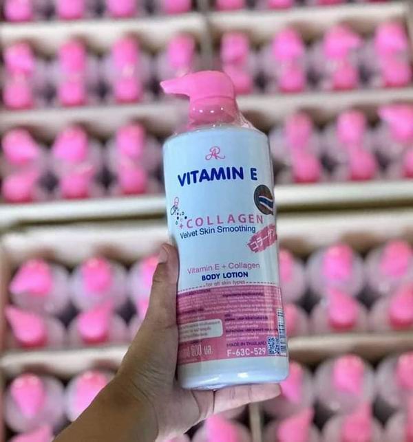 AR Vitamin E Collagen PINK Body Lotion 600ml For All Skin Types