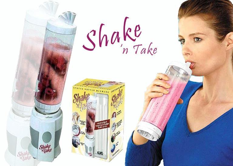 ASOTV Double 2 Bottle Shake n Take Juice Smoothie Blender !!
