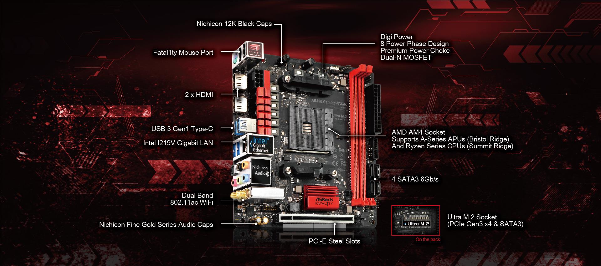 Asrock Fatal1ty Ab350 Gaming Itx Ac End 10 14 19 4 15 Pm