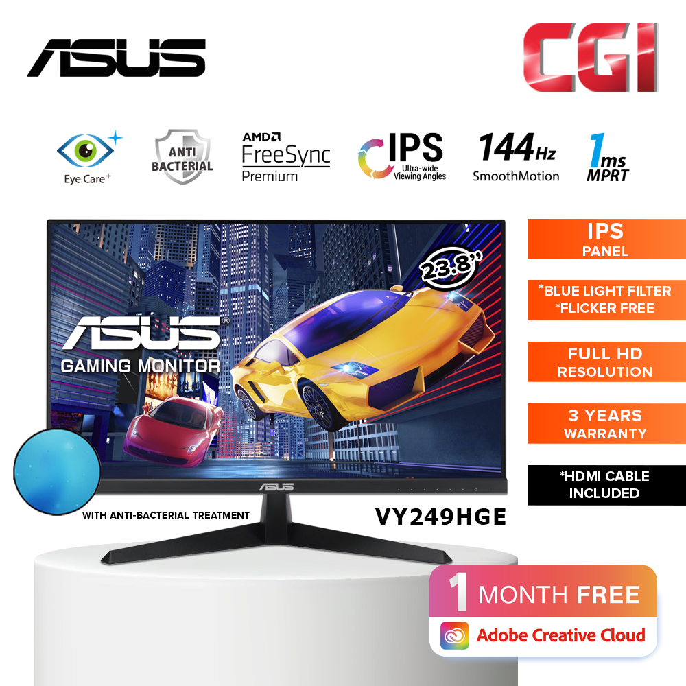 Asus 24&quot; VY249HGE IPS FHD 144Hz 1ms Freesync  Eye Care Gaming Monitor