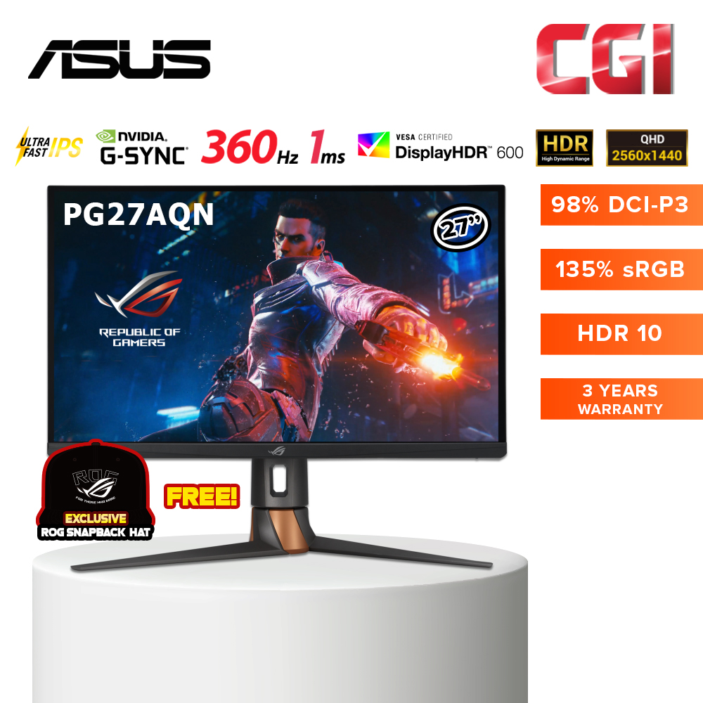Asus 27&quot; ROG Swift PG27AQN Ultrafast Ergonomic eSport Gaming Monitor