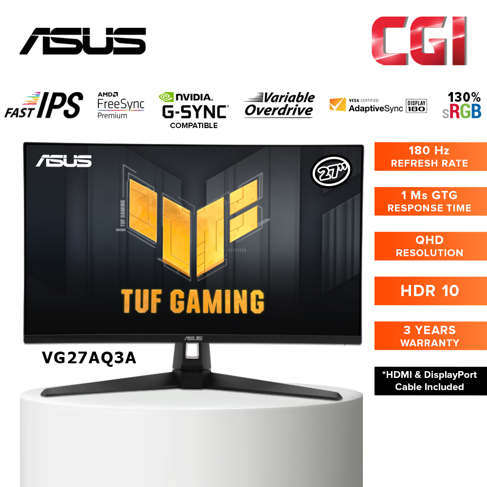 Asus 27&quot; TUF Gaming VG27AQ3A Fast IPS WQHD