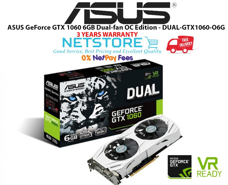 ASUS GeForce GTX 1060 6GB Dual-fan (end 