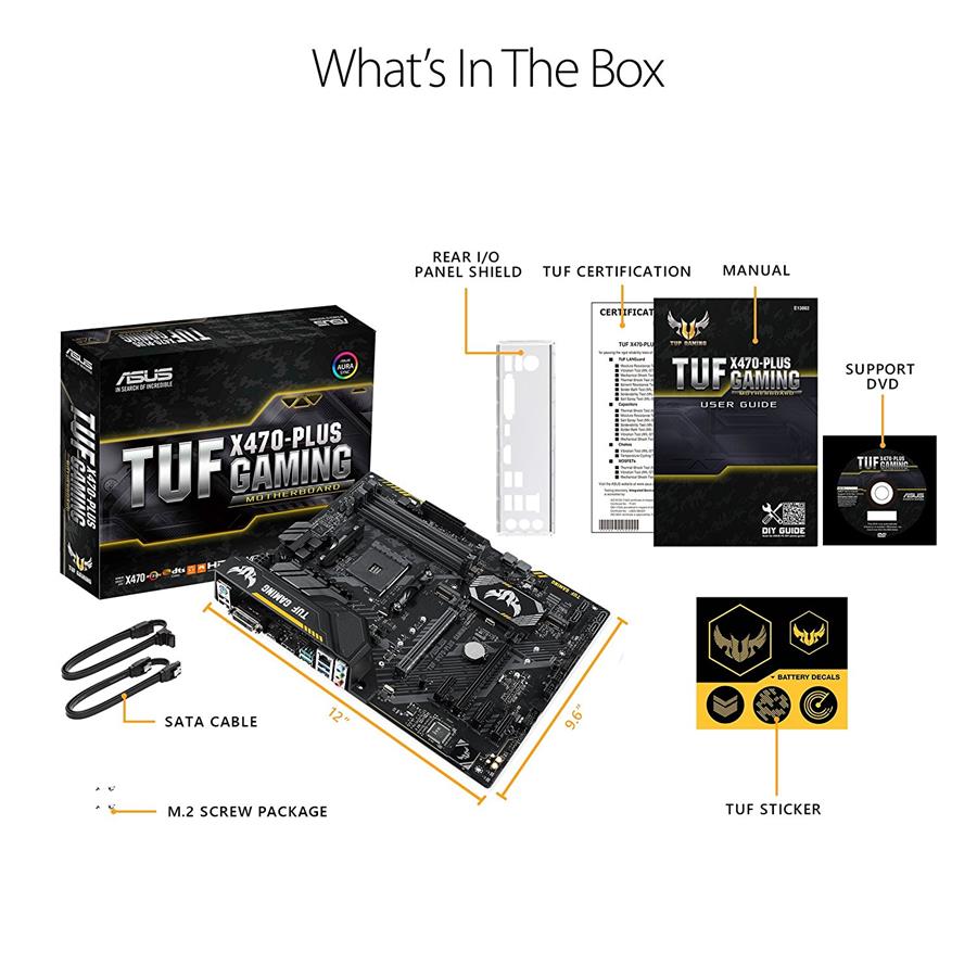 ASUS ROG TUF X470-Plus Gaming AMD Ryzen 2 AM4 ATX Motherboard