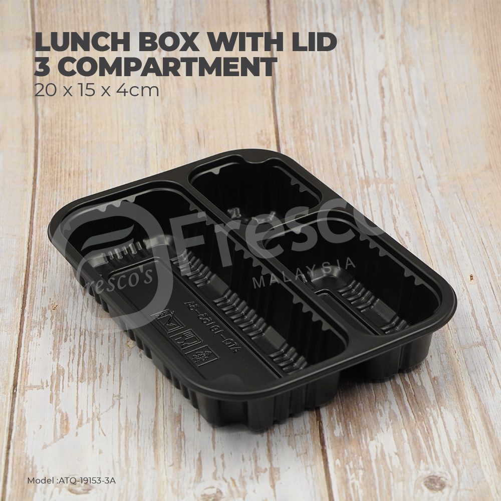 ATQ-19153-3A | 3 Compartment Lunch Box with Lid