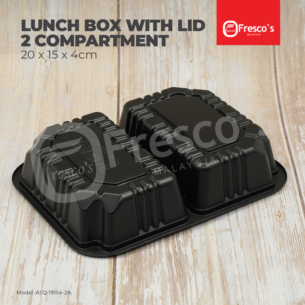 ATQ-19154-2A | 2 Compartment Lunch Box with Lid