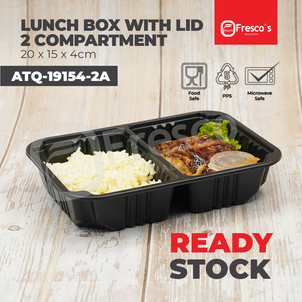 ATQ-19154-2A | 2 Compartment Lunch Box with Lid