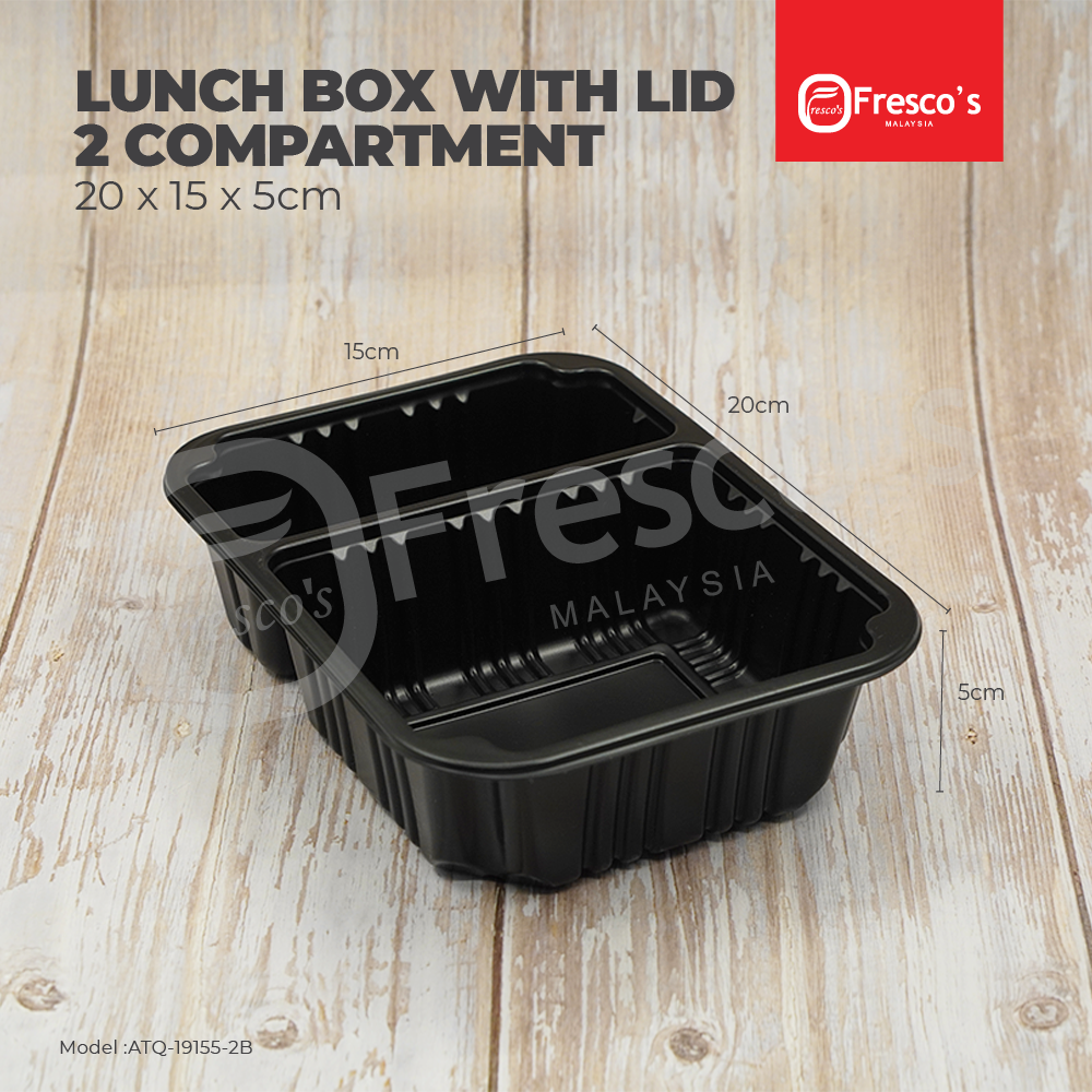 ATQ-19155-2B | 2 Compartment Lunch Box with Lid