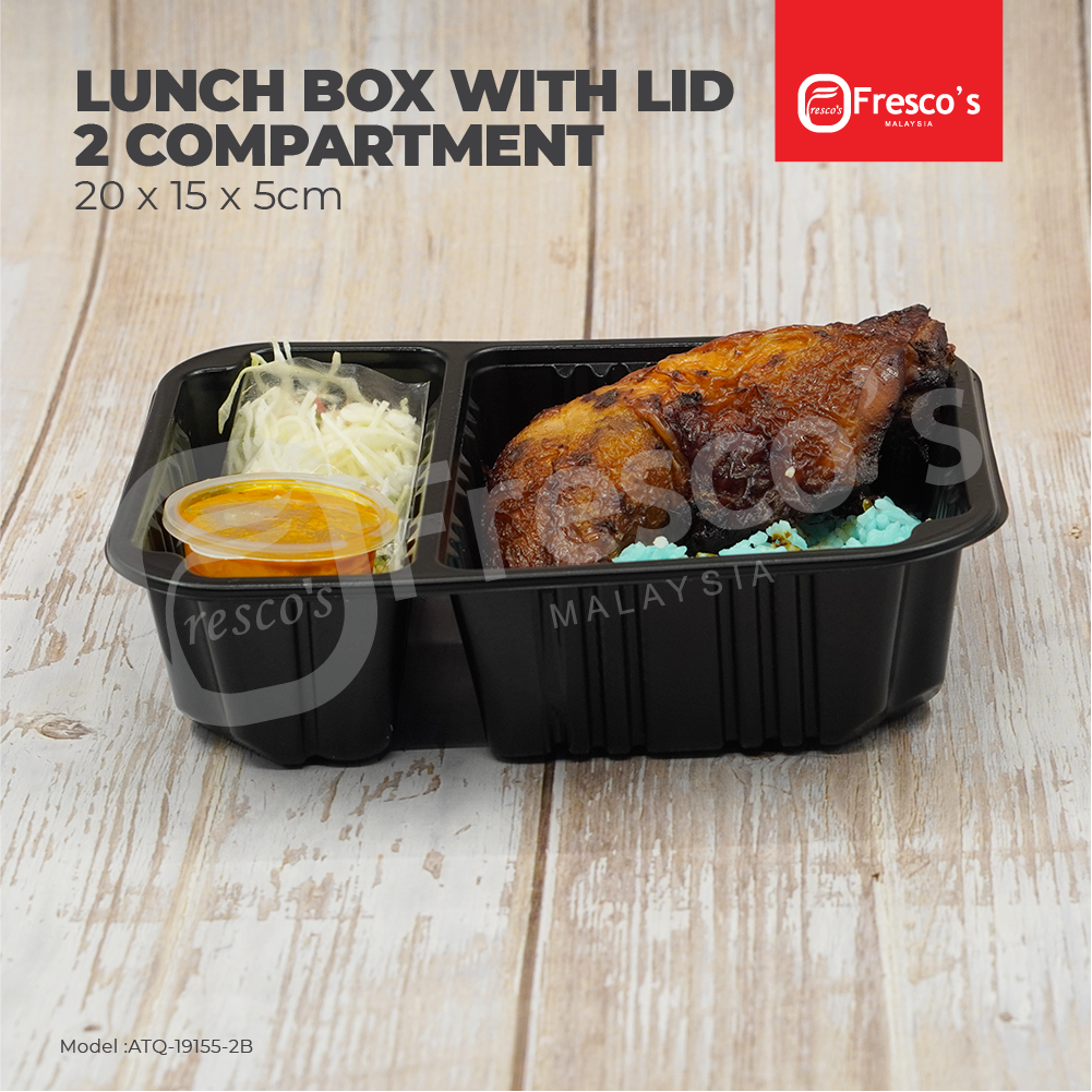 ATQ-19155-2B | 2 Compartment Lunch Box with Lid