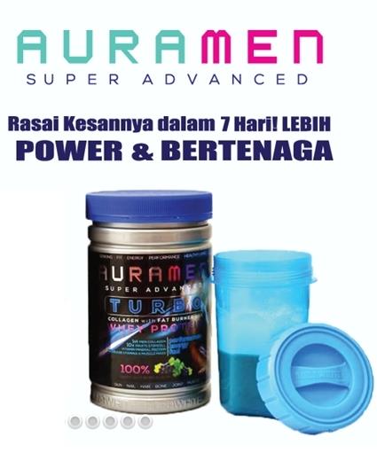 AURAMEN Turbo Super Advanced Collagen +whey protein (Free Shaker) 