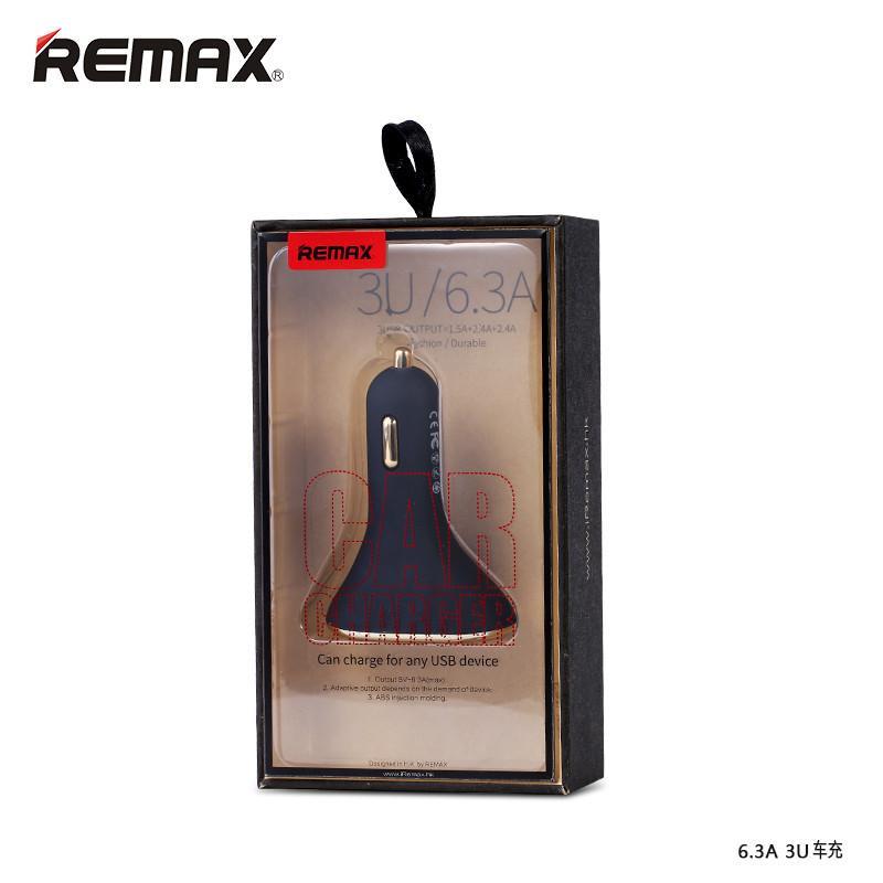 Authentic REMAX RCC-302 Tripple USB Port Smart Car Charger ~6.3A