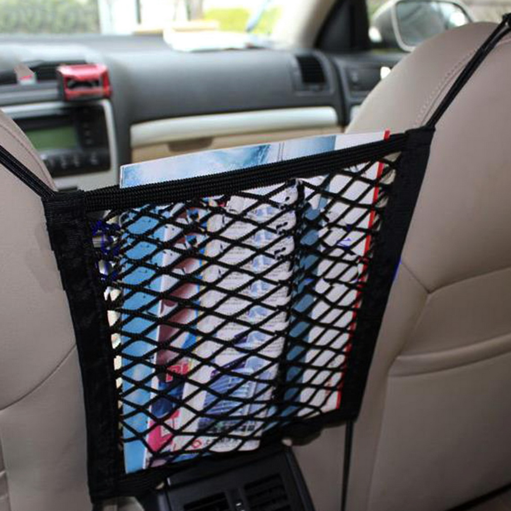 Auto Car Seat Side Storage Mesh Net Pouch Bag Phone Holder Pocket Orga