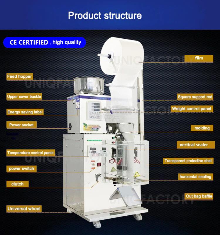 Automatic Powder Particle Weighing Packaging Bag Auto Sealing Machine