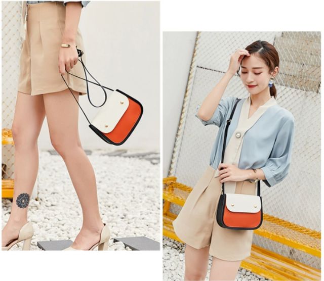 Autumn Women's Sling Bag Korean Fashion Pure Color Shoulder Bag