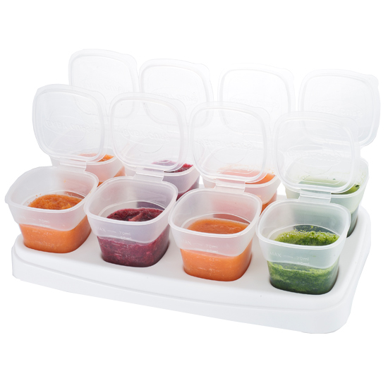 Autumnz - Easy Baby Food Storage Cups 2oz White (Twin Pack)
