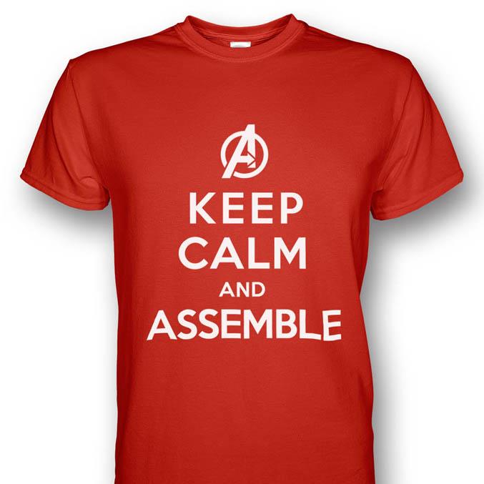 Avengers Keep Calm and Assemble Red T-shirt