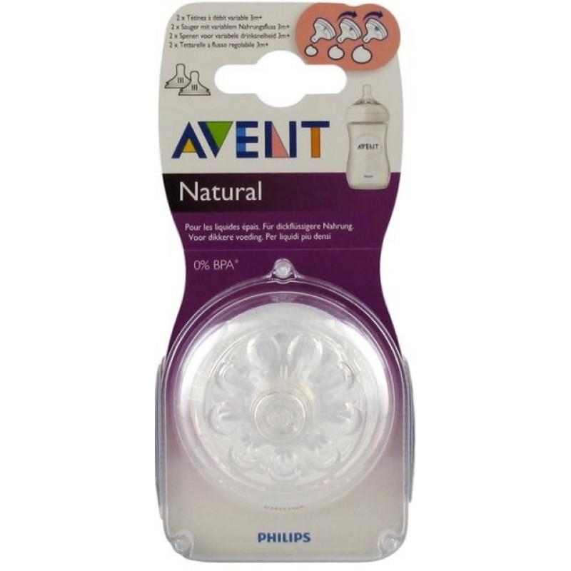 Avent Variable Flow Teat 3m+ Twin Pack