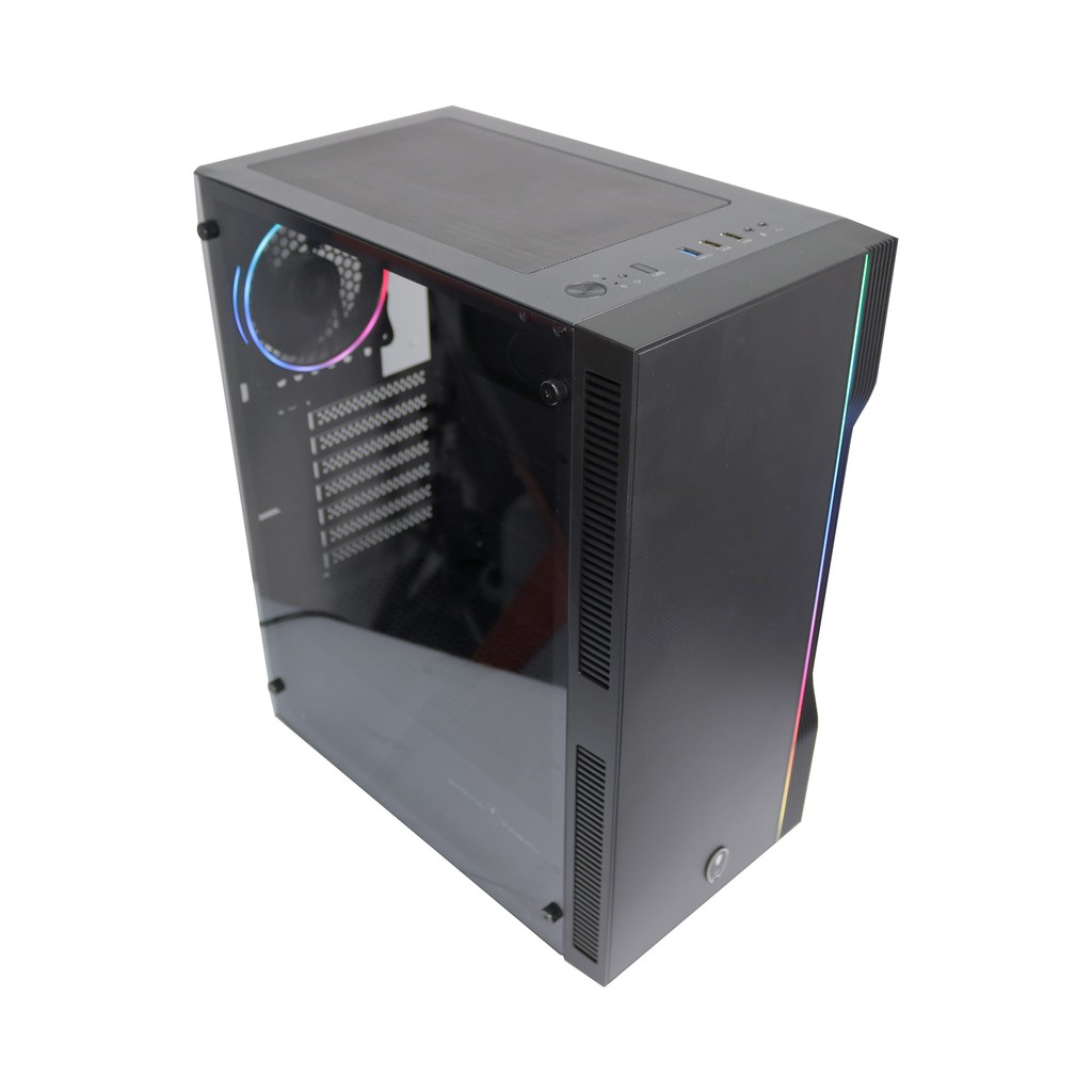 AVF 4G TFLUX GAMING TOWER CASE WITH TEMPERED GLASS RGB PC CPU DESKTOP CHASSIS 