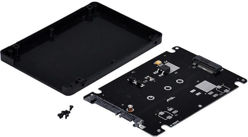 B+M key Socket 2 M.2 NGFF SATA SSD to 2.5 SATA Adapter Enclosure Case
