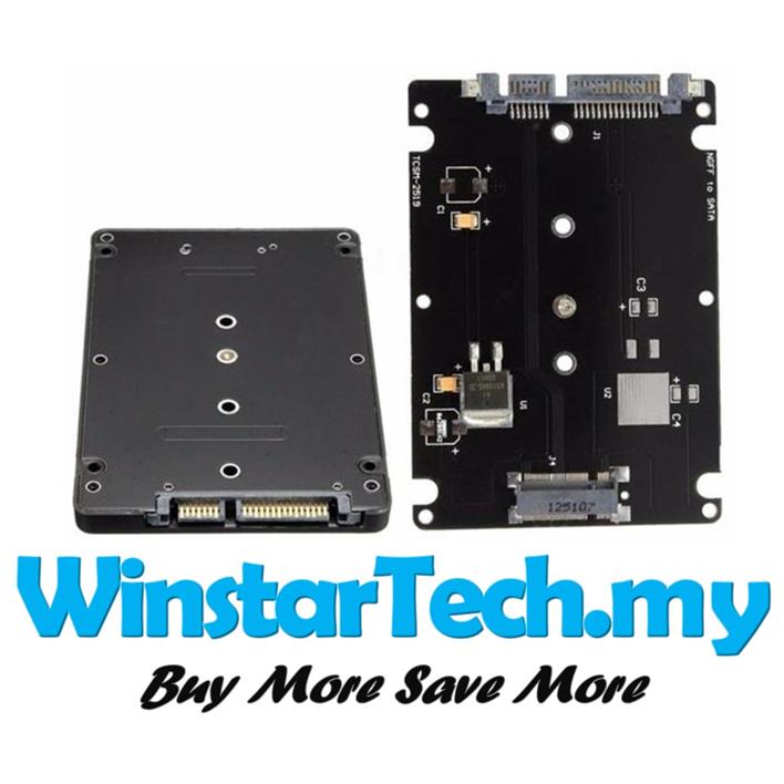 B+M key Socket 2 M.2 NGFF SATA SSD to 2.5 SATA Adapter Enclosure Case