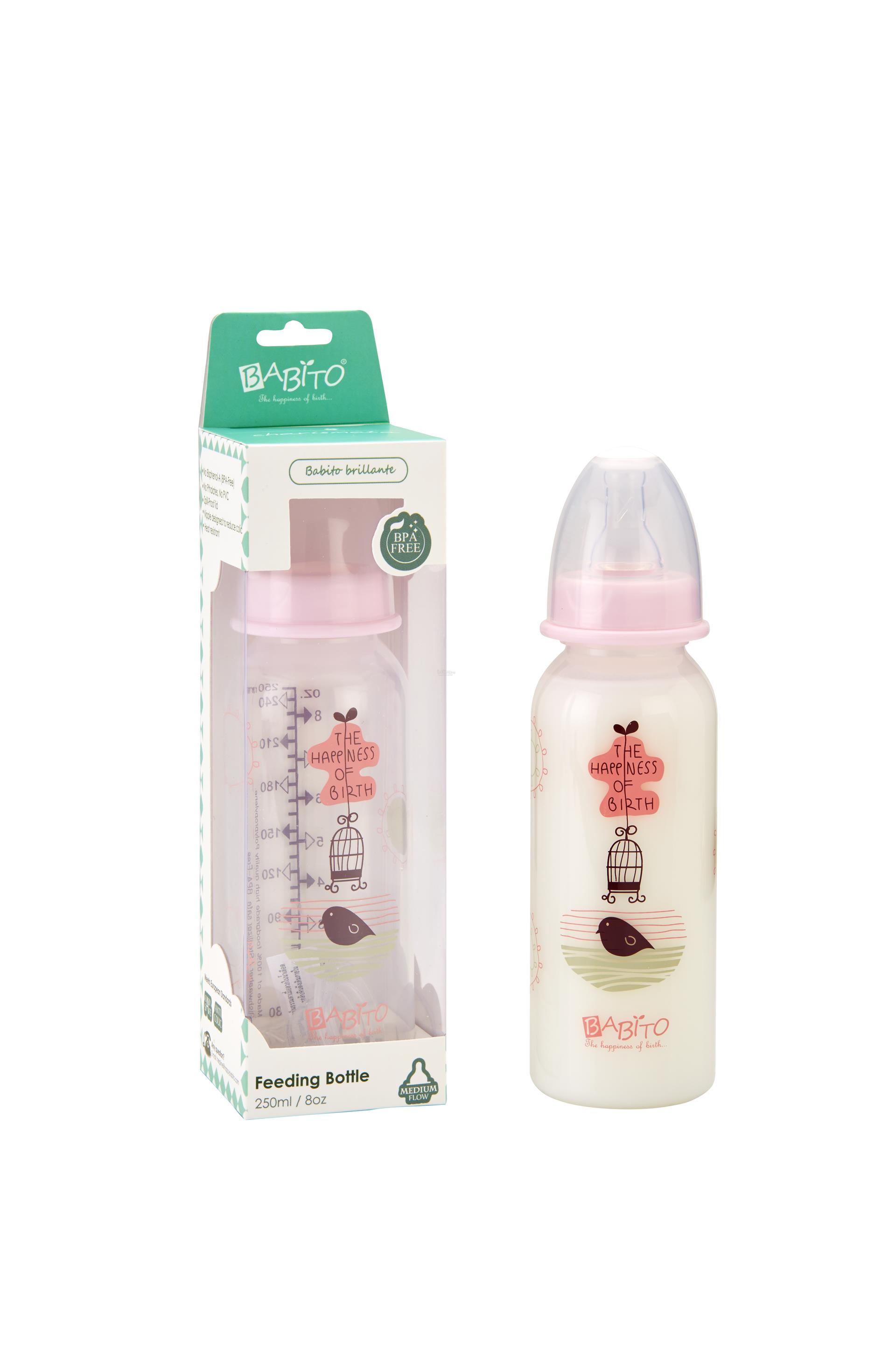 Babito Baby Feeding Bottle 8oz/250ml Charismata (Pink)