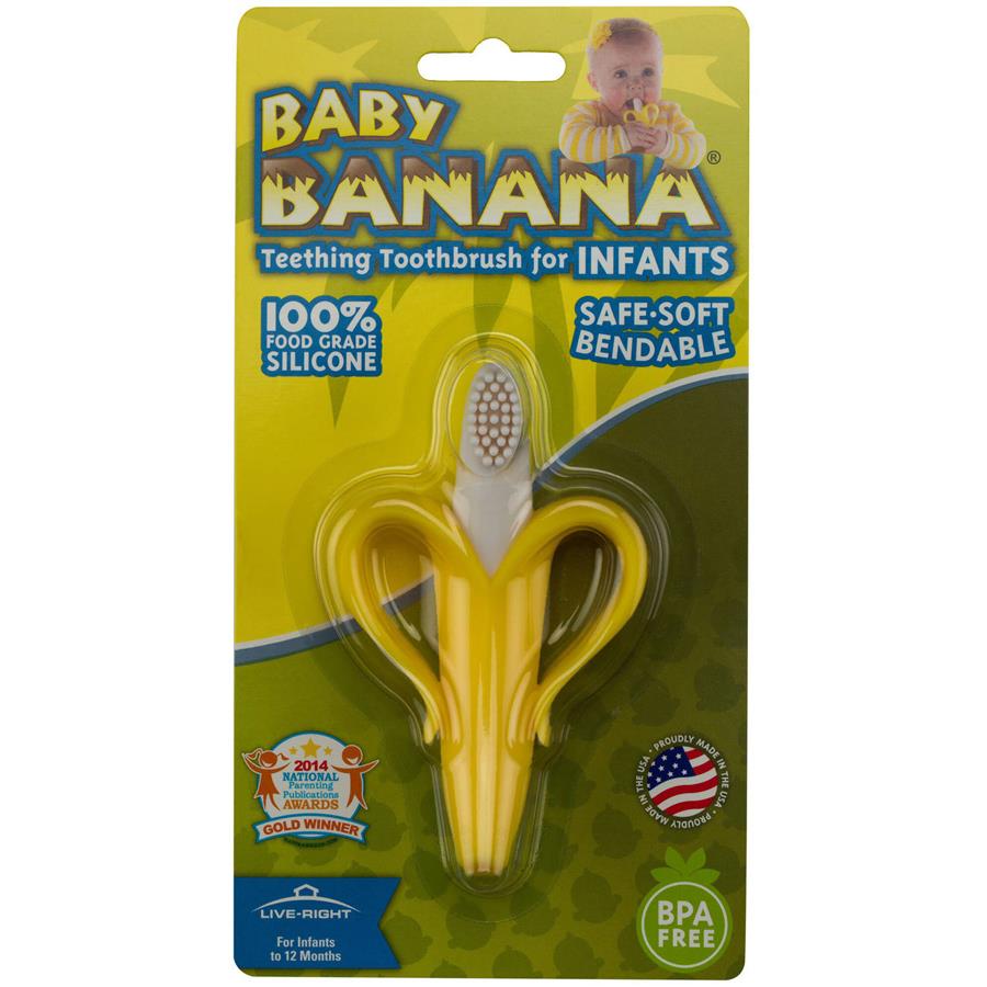 Baby Banana Infant Teething Toothbrush brain development toy YELLOW