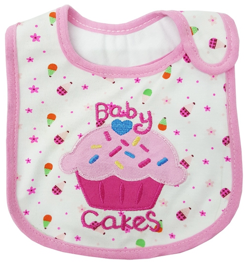 Baby Bibs - Pink Baby Cakes (1pc)