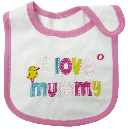 Baby Bibs - Pink I Love Mummy (1pc)