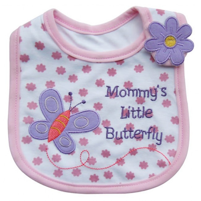 Baby Bibs - Pink Mommy's Little Butterfly (1pc)