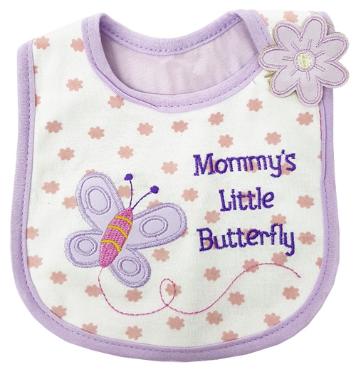Baby Bibs - Purple Mommy's Little Butterfly (1pc)