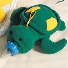BABY BOOTLE COVER, PLUSH TOY HUGGER: TURTLE BOTTLE