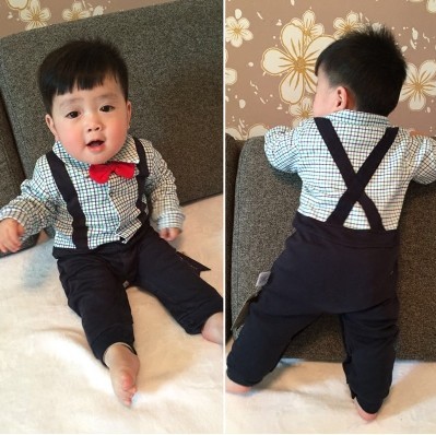 baby boy shirt with suspenders