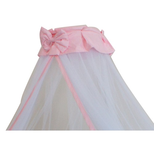 Baby Cot Mosquito Net With Clamp (Pink Butterfly Ribbon)
