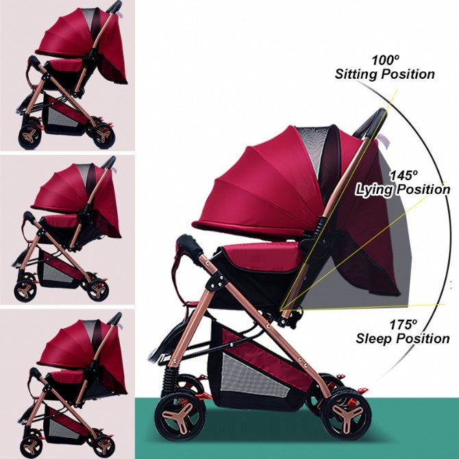 Baby Stroller 2 Way Lightweight Folding Baby Seat Kereta Bayi Mudah Dilipat Fa