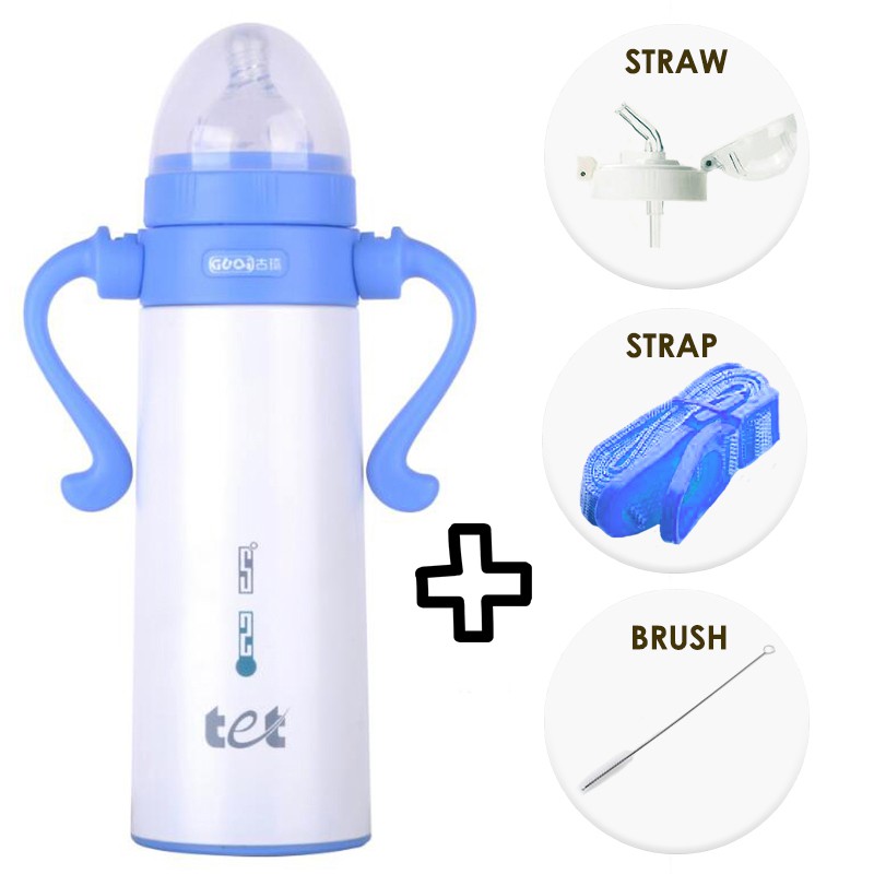 Baby Thermal Auto Warmer Milk Bottle Glass Thermos Vacuum Flask