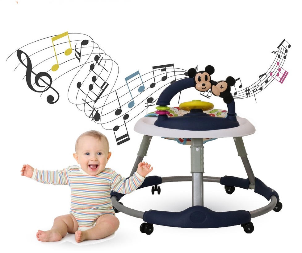 Baby Walker Travel Compact Fold Portable Walker With English Song