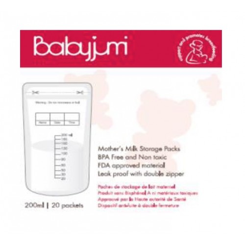 Babyjumi Breast Milk Storage Packs 200ml - 20pcs