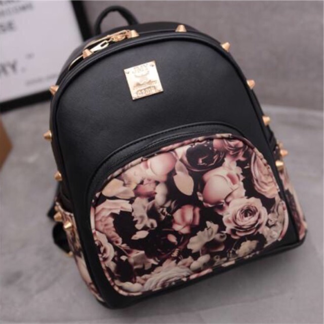 Backpack Floral Shoulder Bagpack Bag Beg Travel School Bags
