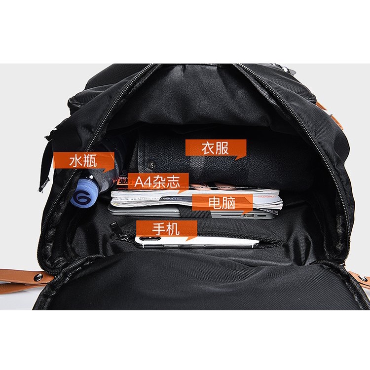 Bag Backpack Leather Canvas Messenger Shoulder Camping Travel Gym Hiking Schoo