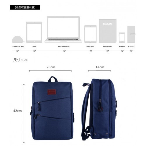 Bag Canvas Backpack Laptop Bag Casual Light Weight Waterproof Travel Beg 193