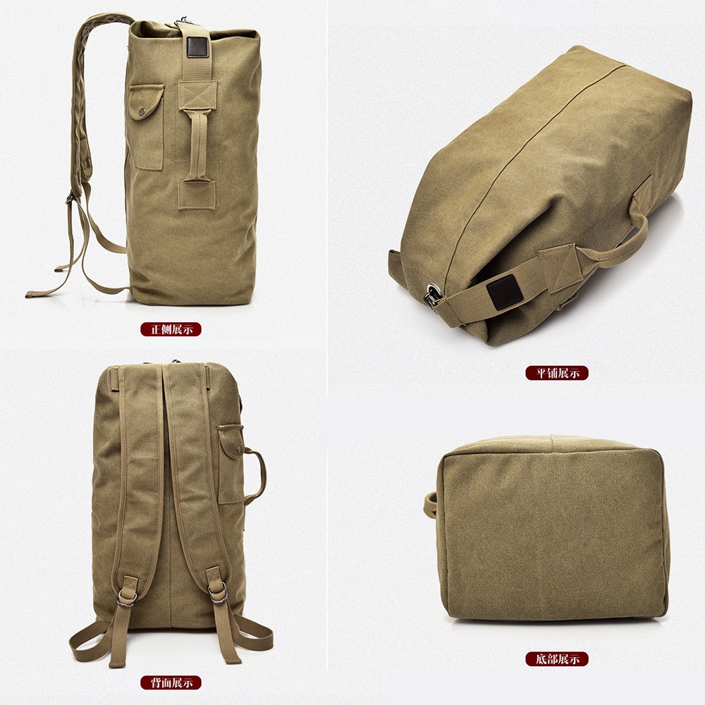 Bag Canvas Sports Backpack Beg Men Large Korean Rucksack Army Military Tactica