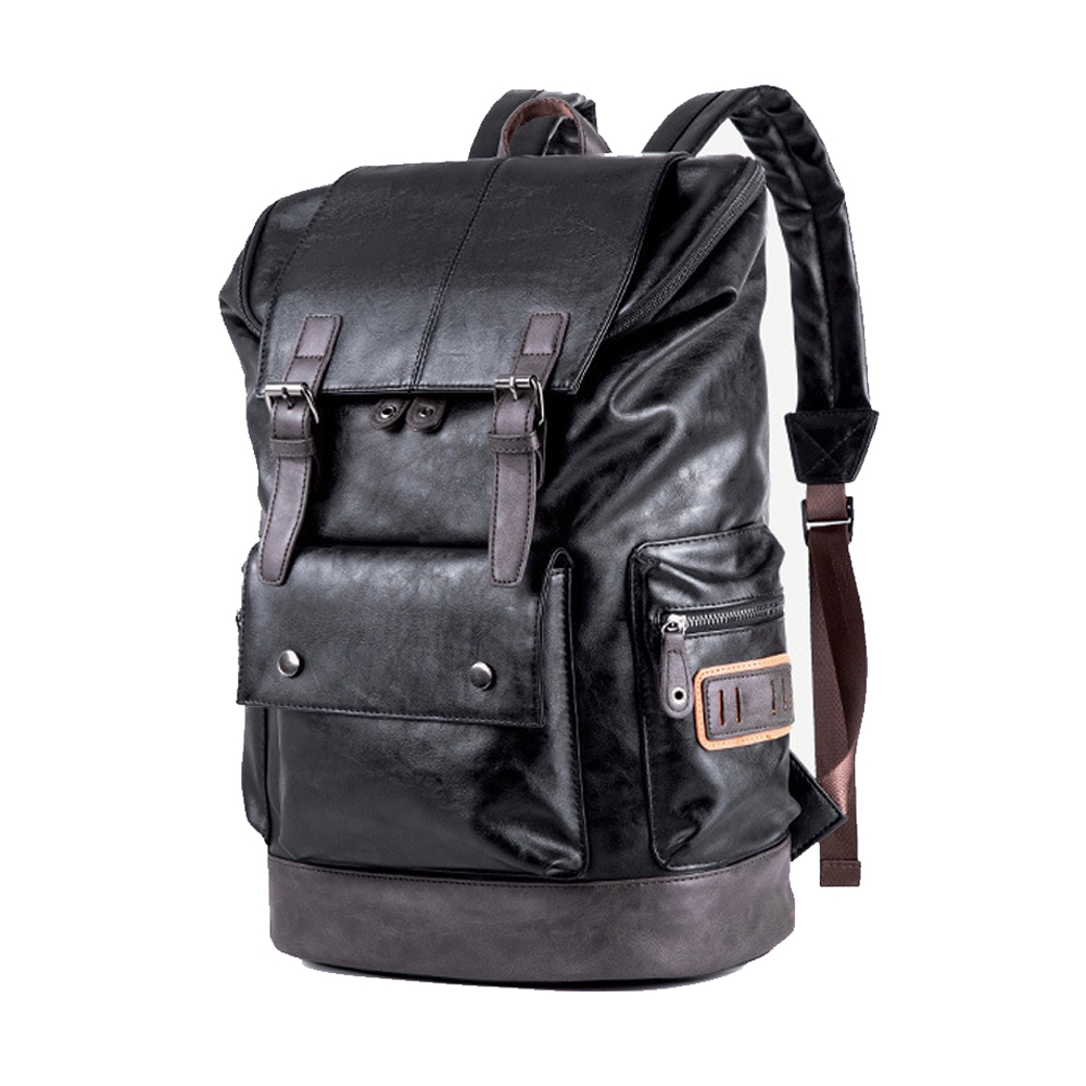 Bag Leather Backpack Laptop Travel Waterproof Casual Large Multi Pocket Storag
