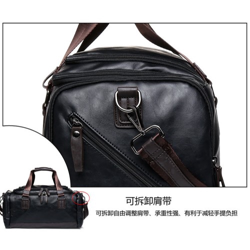 Bag Leather Travel Bag Large Capacity with Many Pockets Sling Shoulder Messeng