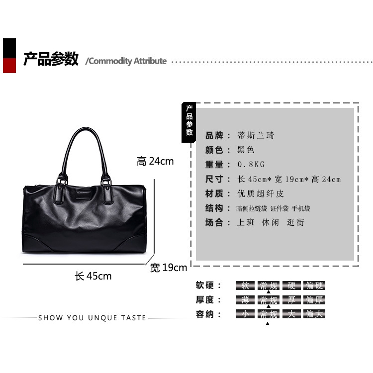 Bag Messenger Beg High Quality Leather Sling Shoulder Business Black Gym Casua