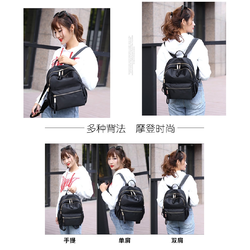 Bag Women Backpack Classic Black Beg for Travel School Casual Trendy Fashion S