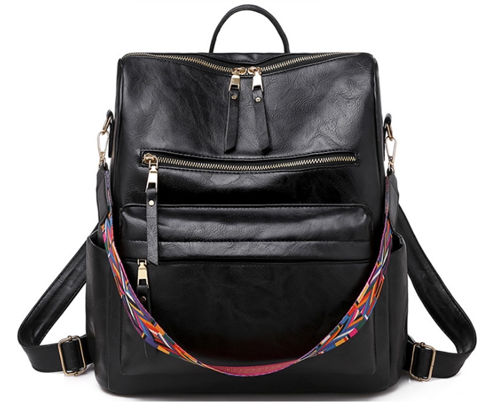 Bag Women Fashion Backpack Sling Bag Travel School Leather Shoulder Beg Peremp