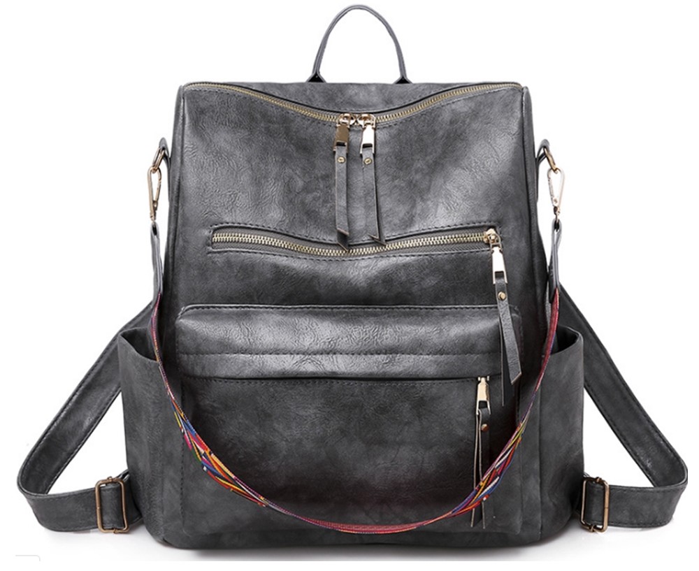 Bag Women Fashion Backpack Sling Bag Travel School Leather Shoulder Beg Peremp